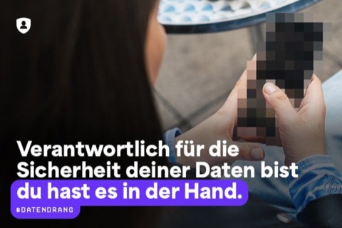 Kampagnenmotiv Datendrang: Verantwortung f&uuml;r Datensicherheit liegt in eigener Hand