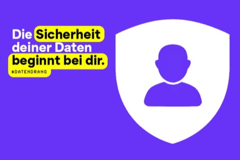 Kampagnenmotiv Datendrang: Die Sicherheit deiner Daten beginnt bei dir