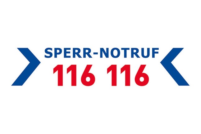 Logo Sperr-Notruf 116 116